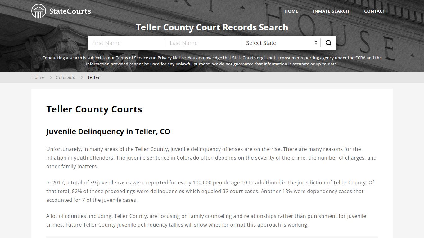 Teller County, CO Courts - Records & Cases - StateCourts
